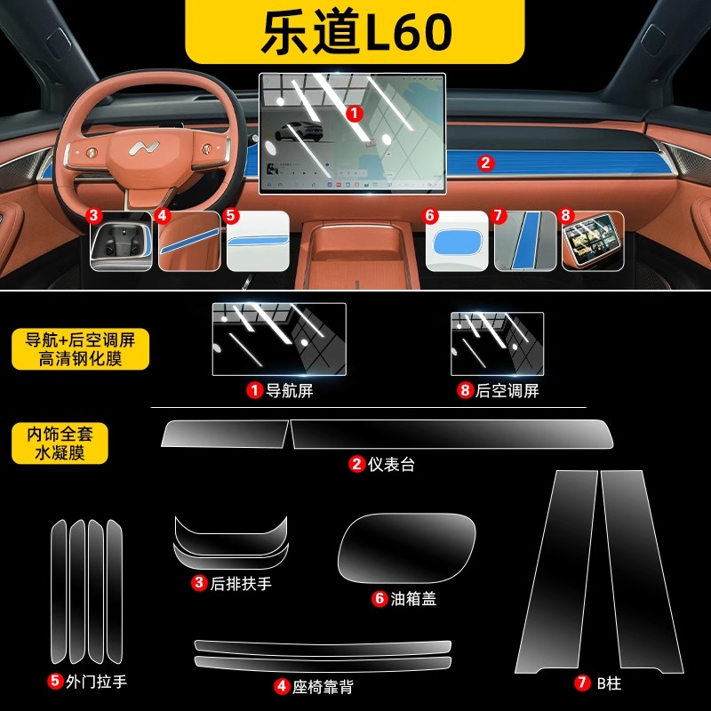 蔚来乐道L60内饰中控屏幕保护膜