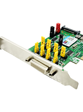 西霸PCIE转串口卡四个DB9针COM口一个25孔并口电脑扩展卡512V供电