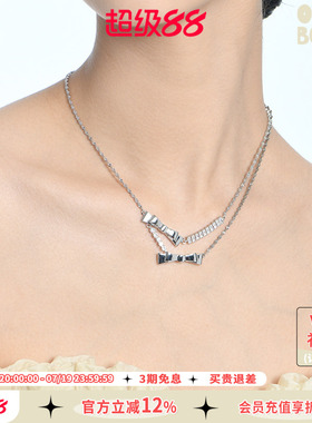 Looops蝴蝶结光面choker