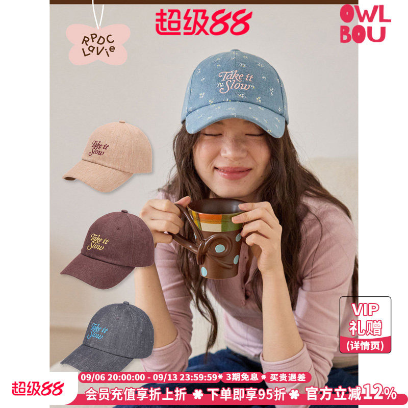 RPDCLaVie「慢慢来」刺绣棒球帽take it slow刺绣帽子休闲显脸小
