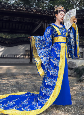 唐制汉服女大袖衫胖mm大码戏服古装皇后重工秋冬影楼拍照主题服装