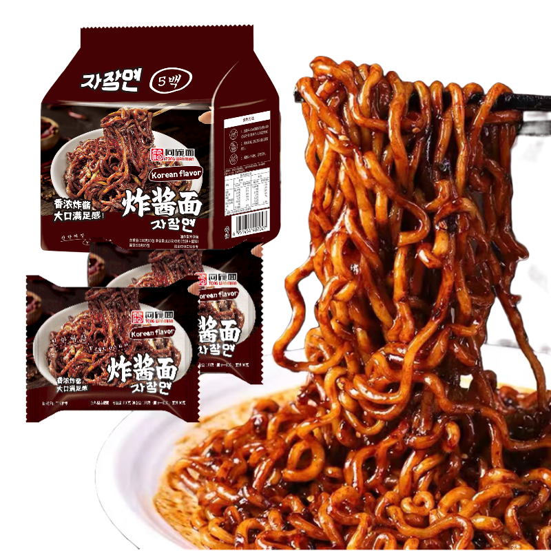 同碗面韩式炸酱面袋装夜宵方便面速食泡面火鸡面干拌泡面批发整箱