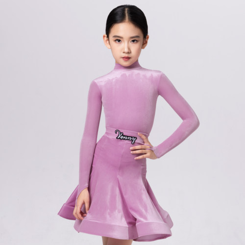 薇妮舞美拉丁舞服女童比赛规定服