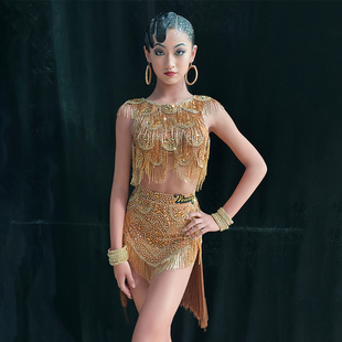 venny薇妮拉丁舞服表演服高端定制花服专业比赛服高级舞蹈演出服