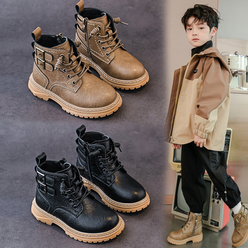 ABC SHIELD男童马丁靴真皮2025新款防水高帮男孩短靴秋冬儿童靴子,童鞋/婴儿鞋/亲子鞋,皮靴,淘宝优惠券,粉丝福利购,淘宝优惠卷