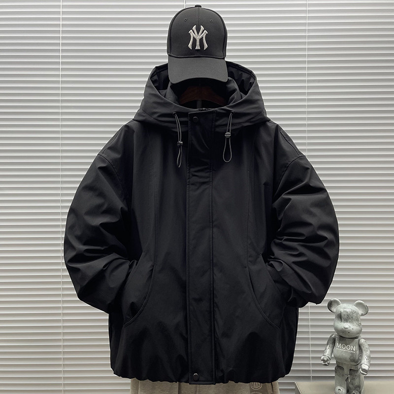2025新标90白鸭绒短款连帽羽绒服男2535P315,男装羽绒服,钱塘735