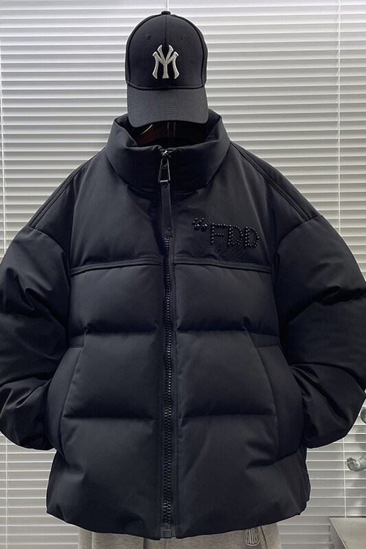 2025新标90白鸭绒潮牌手工缝钻短款羽绒服男H918P465799,男装羽绒服,钱塘735