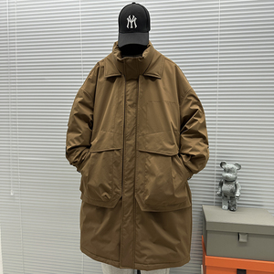 2025新标90白鸭绒高品质过膝风衣款羽绒服SY020P350图片