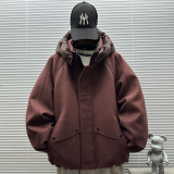 2025新标90白鸭绒高端潮牌绵羊毛连帽羽绒服男H917P445699，男装羽绒服，钱塘735