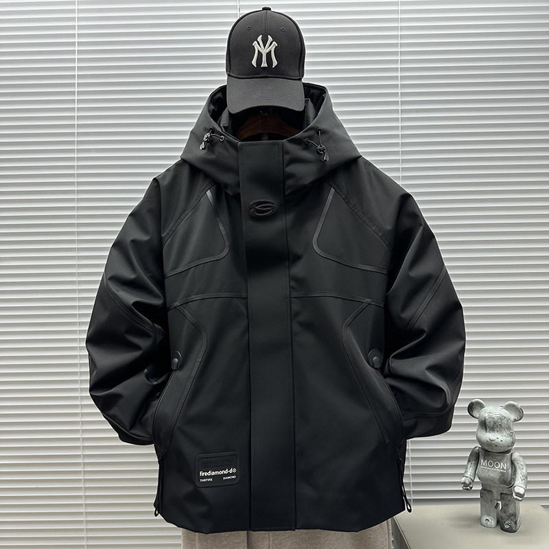 2025新标90白鸭绒户外潮牌短款连帽羽绒服男H908P435699,男装羽绒服,钱塘735
