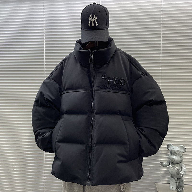 2025新标90白鸭绒潮牌手工缝钻短款羽绒服男H918P465799,男装羽绒服,钱塘735