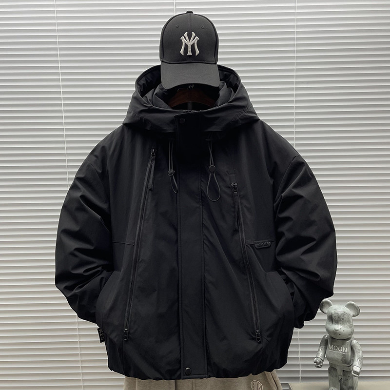 2025新标90白鸭绒短款连帽羽绒服男2531P345,男装羽绒服,钱塘735