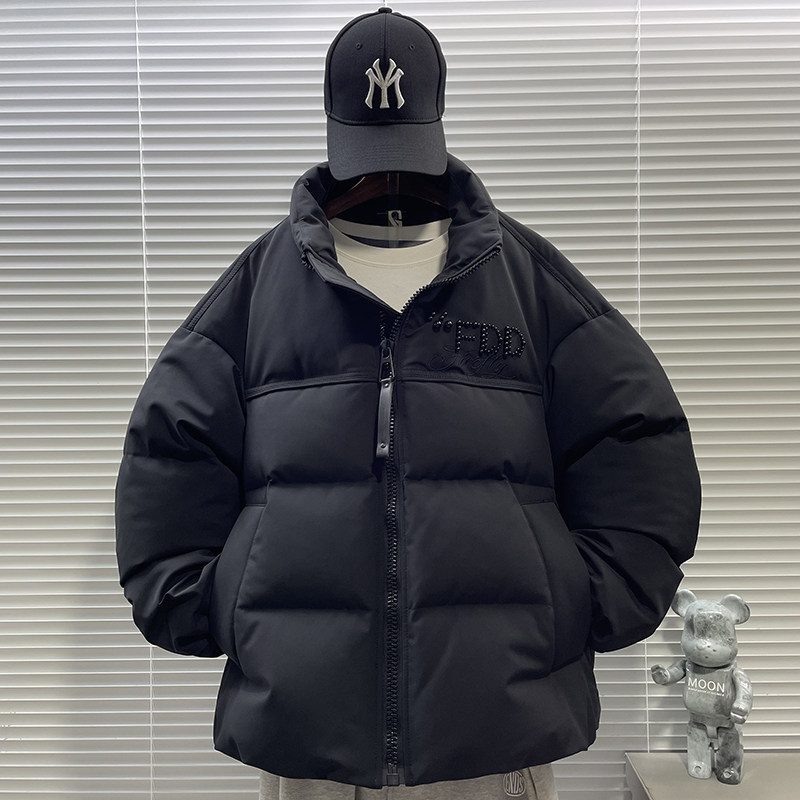 2025新标90白鸭绒潮牌手工缝钻短款羽绒服男H918P465799,男装羽绒服,钱塘735