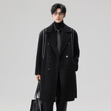 2025新款高品质双面羊绒大衣中长款外套95830P310（70%绵羊毛），男装毛呢大衣，钱塘735