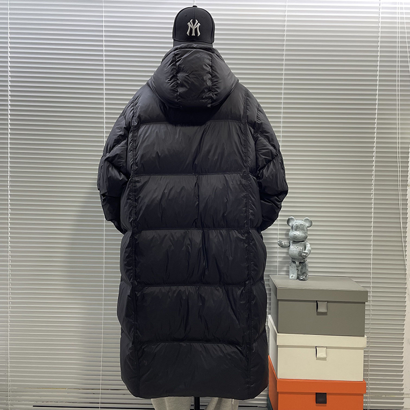 2025新标90白鸭绒加厚连帽长款过膝羽绒服男5508P415，男装羽绒服，钱塘735