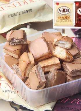 samlip三立千层酥脆饼干薄脆巧克力饼干休闲盒装韩国进口零食品