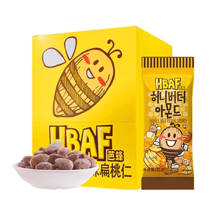 原名汤姆农场韩国进口食品HBAF芭蜂蜂蜜黄油扁桃仁坚果巴旦木35g