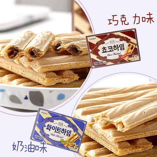 克丽安韩国巧克力进口蛋卷饼干