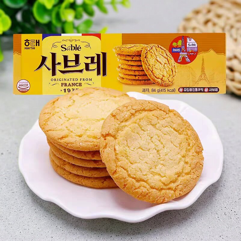 韩国进口HAITAI海太甜桃酥饼干下午茶糕点点心休闲食品怀旧小零食