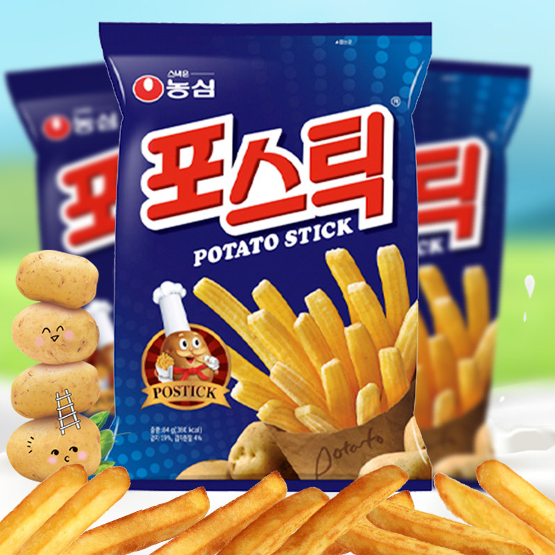 韩国进口零食农心薯条84g粗薯条