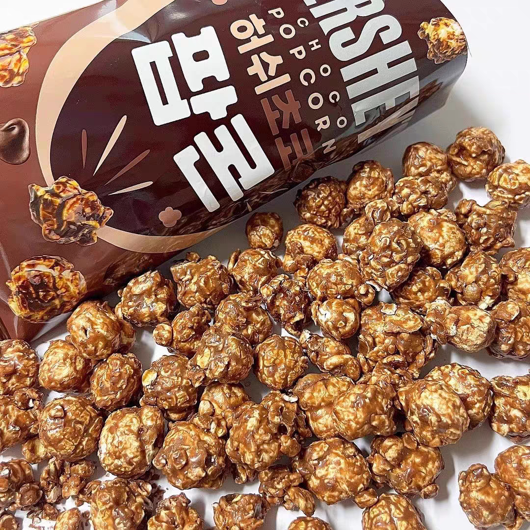 韩国进口零食好时HERSHEY'S浓厚巧克力玉米膨化松脆爆米花球50g