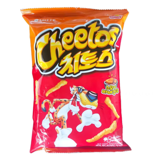 明星同款韩国进口Cheetos奇多甜辣味烟熏烤肉味玉米条82g膨化零食