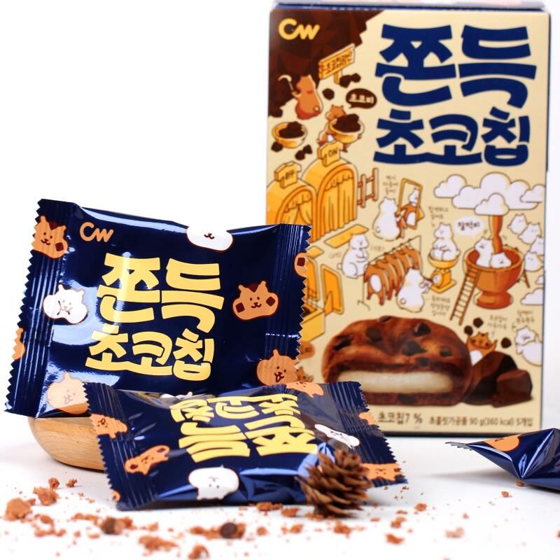韩国进口零食青右cw派90g打糕