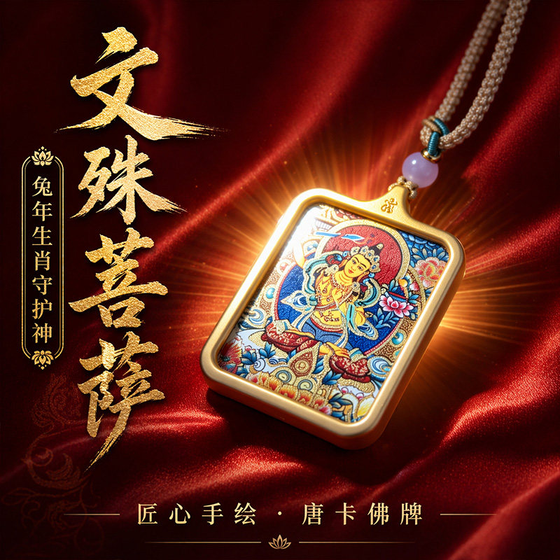 唐卡吊坠项链男女马年本命年守护神护身招财十二生肖本命佛牌