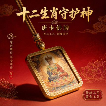 唐卡吊坠马年本命年太岁守护神项链护身职场招财十二生肖本命佛牌