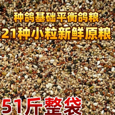 宏冠凤翼龙翔种鸽基础鸽粮幼鸽小颗粒育雏喷窝观赏鸽51斤整袋包邮