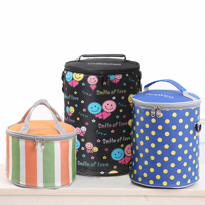 饭盒袋圆形圆桶保温铝箔加厚大容量防水手提袋便当包保温桶袋子,收纳整理,饭盒袋,淘宝优惠券,粉丝福利购,淘宝优惠卷