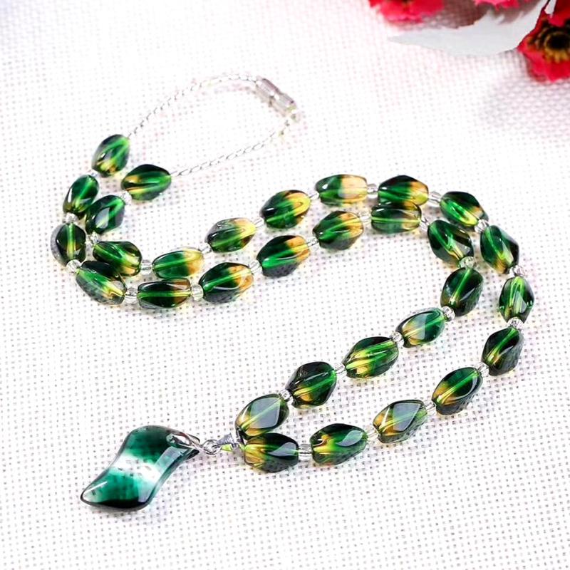 双色水晶项链专柜同款妈妈项链