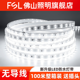 FSL佛山照明led灯带户外防水220v客厅外墙专用工程室外高压带灯条