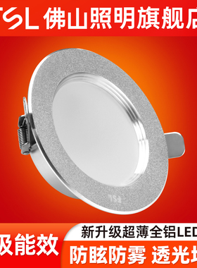 佛山照明led筒灯嵌入式家用75mm孔射灯客厅店铺商用超薄新款筒灯