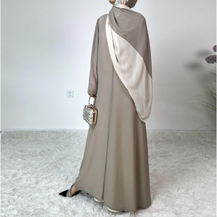 新土耳其气质迪拜时尚宽松大摆长款连衣裙长裙民族服装长袍