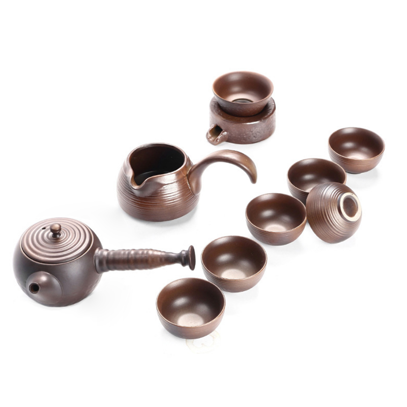 陶瓷仿古柴烧礼盒套装功夫茶具