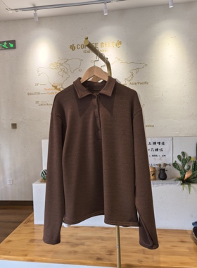 韩国virkin 复古纯色针织衫女秋冬季宽松休闲卫衣