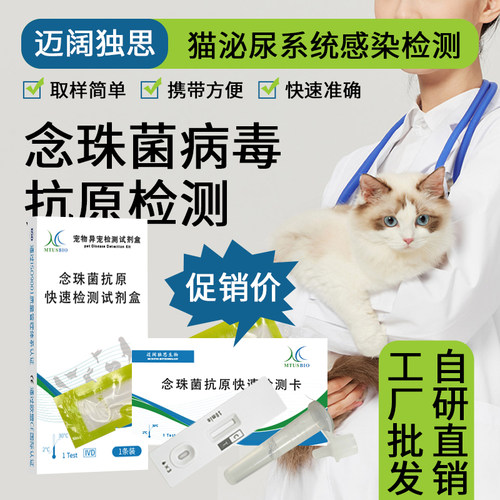 猫念珠菌病毒抗原快速检测卡宠物用品粪便猫泌尿系统感染检测