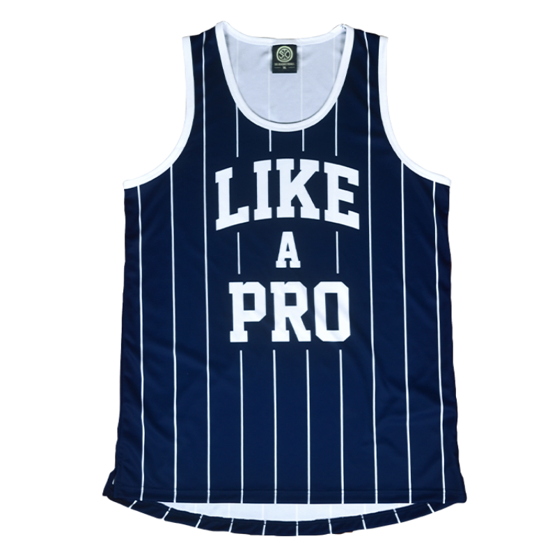 LIKE A PRO街球吴悠日落东单队服男diy街头篮球服背心训练篮球衣