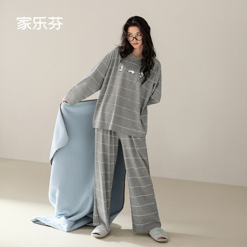 家乐芬睡衣女士春秋季纯棉长袖家居服大码时尚熊猫圆领套头可外穿,女士内衣/男士内衣/家居服,睡衣/家居服套装,淘宝优惠券,粉丝福利购,淘宝优惠卷