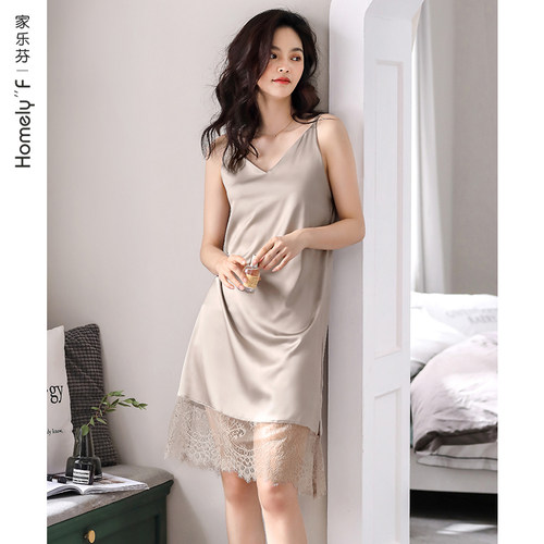 吊带睡裙女士睡衣夏季夏天丝绸冰丝背心仿真丝薄款性感诱惑连衣裙 - 封面