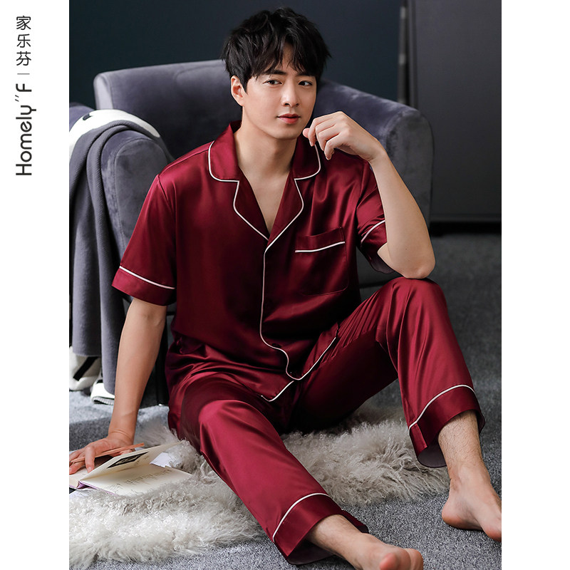 【商场同款】家乐芬丝绸大红色男