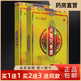买1送1十二药坊天雪风骨康颈肩腰腿痛保健贴4片关节腰椎正品包邮