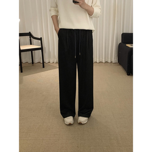 阿茶与阿古【松弛裤】廓形垂感休闲裤男款秋季宽松直筒阔腿长裤