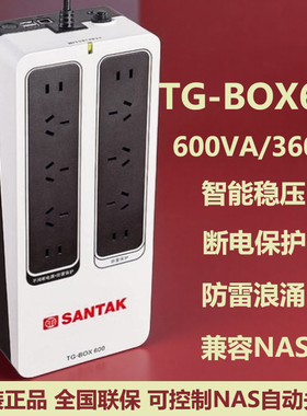 山特（SANTAK）UPS不间断电源NAS自动识别TG-BOX 600保护电源360W
