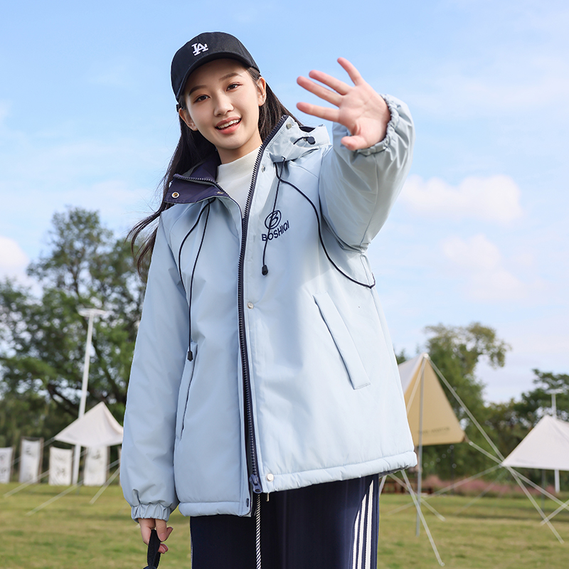 初中生棉衣外套秋冬2025新款加厚