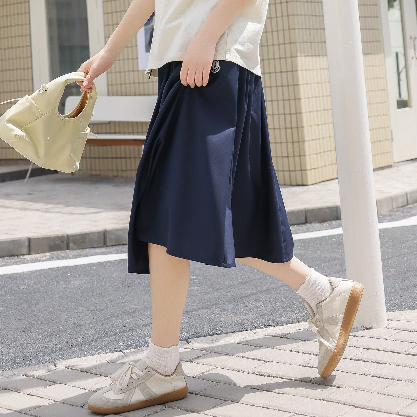 初中生裙子夏装2026新款少女宽松洋气休闲a字裙高中学生半身裙女