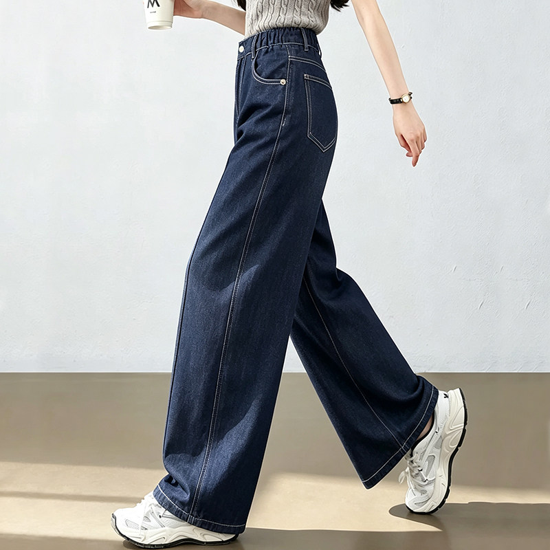 初中学生仿牛仔休闲裤女春秋新款图片