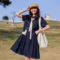 初中生襯衫連衣裙女夏裝2025新款
