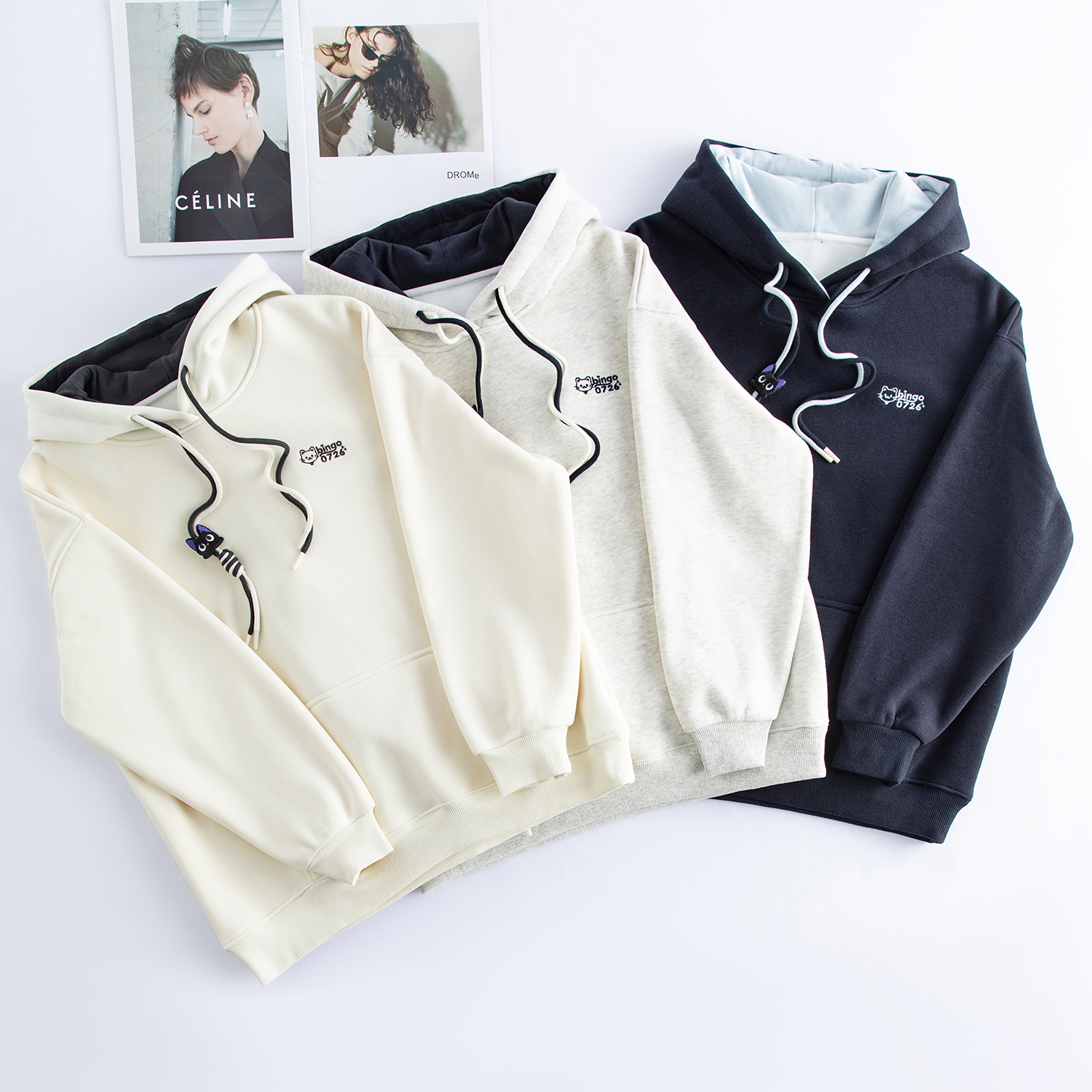 中学生加绒卫衣秋冬2025新款洋气